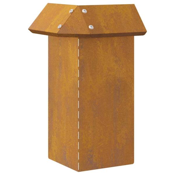 Schneckenzaun Rostig 13,5 x 13,5 x 25 cm Wetterfeststahl