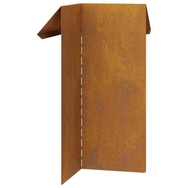 Schneckenzaun Rostig 13,5 x 13,5 x 25 cm Wetterfeststahl