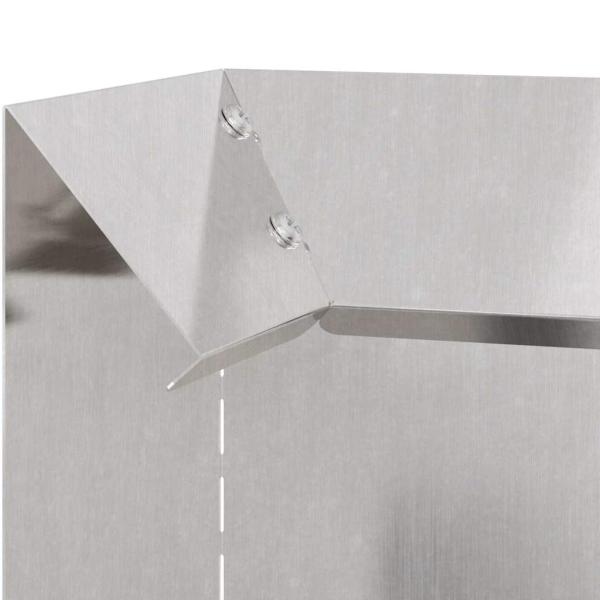 Schneckenzaun Silber 10 x 10 x 25 cm Edelstahl