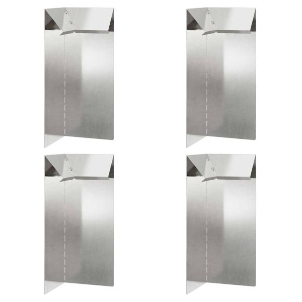 Schneckenzaun 4 pcs Silber 10 x 10 x 25 cm Edelstahl