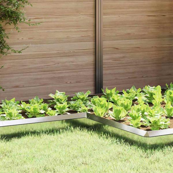 ARDEBO.de - Schneckenzaun 4 pcs Silber 10 x 10 x 25 cm Verzinkter Stahl