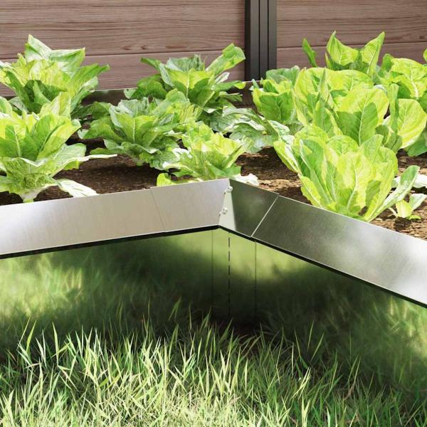 Schneckenzaun 4 pcs Silber 10 x 10 x 25 cm Verzinkter Stahl