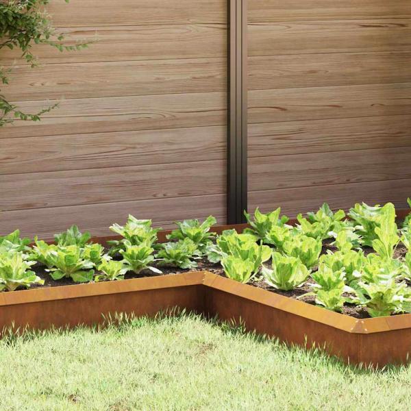 ARDEBO.de - Schneckenzaun Rostig 10 x 10 x 25 cm Wetterfeststahl