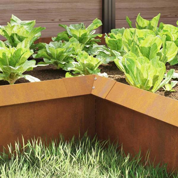 Schneckenzaun Rostig 10 x 10 x 25 cm Wetterfeststahl