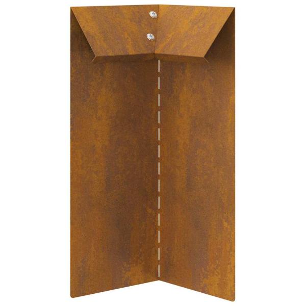 Schneckenzaun Rostig 10 x 10 x 25 cm Wetterfeststahl