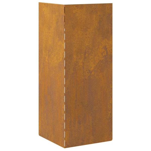 Schneckenzaun Rostig 10 x 10 x 25 cm Wetterfeststahl