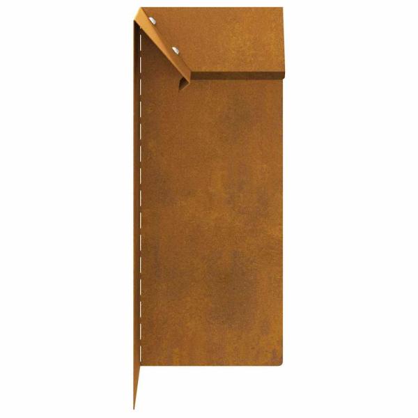 Schneckenzaun 4 pcs Rostig 10 x 10 x 25 cm Wetterfeststahl