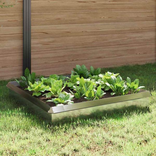 ARDEBO.de - Schneckenzauns 8 pcs Silber Edelstahl