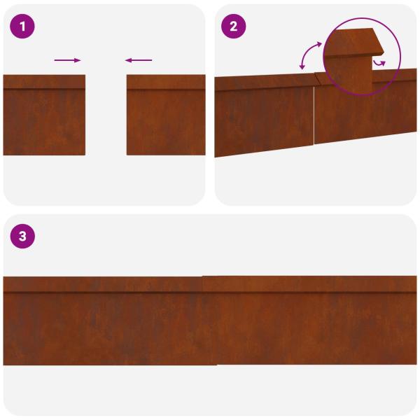 Schneckenzauns 12 pcs Rostig Wetterfeststahl