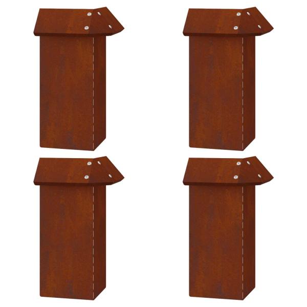 Schneckenzauns 20 stk. 100 x 3,5 x 25 cm Wetterfeststahl Rostig