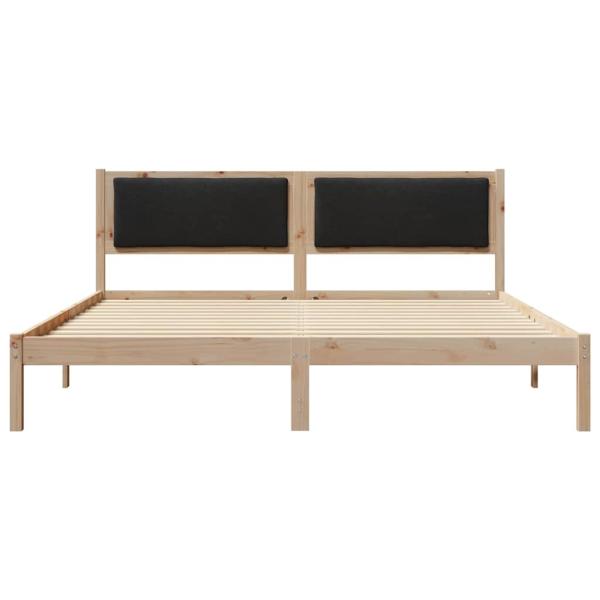 Bettrahmen Schwarz 180 x 200 cm Massives Kiefernholz