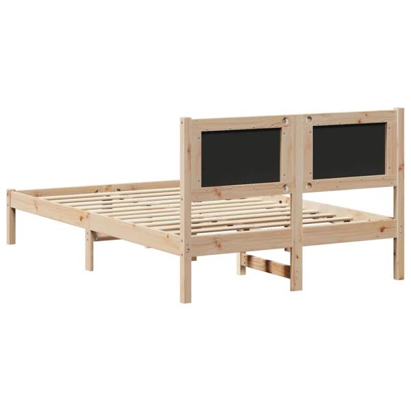 Bettrahmen mit Kopfteil Taupe 120 x 190 cm Massives Kiefernholz