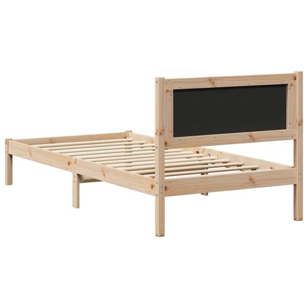 ARDEBO.de - Bettrahmen Dunkelgrau 100 x 200 cm Massives Kiefernholz