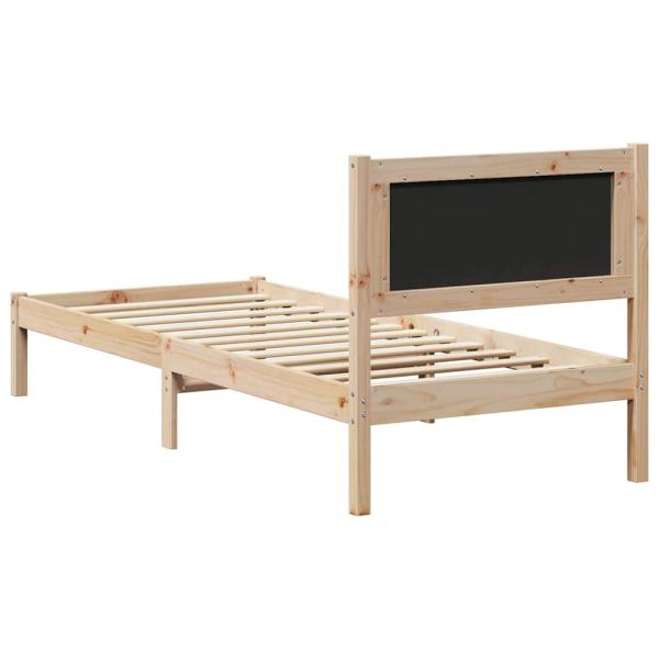 Bettrahmen Schwarz 80 x 190 cm Massives Kiefernholz