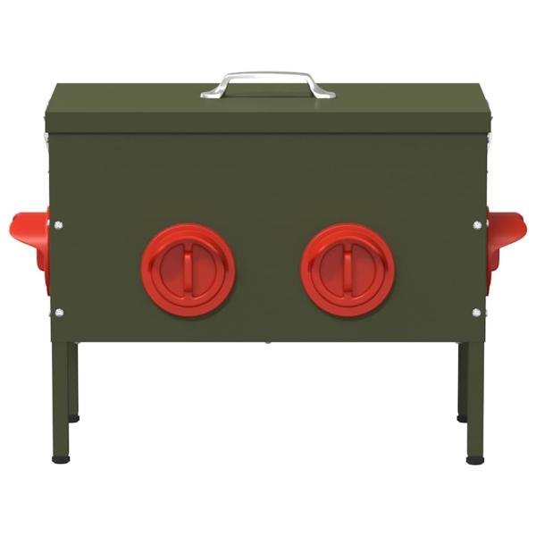 Hühnerfütterer 2 pcs Olive Grün 41,5 x 20,5 x 33 cm