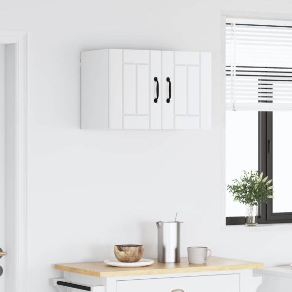 Küchenhängeschrank mit Regal Weiß 60 x 31 x 40 cm Holzwerkstoff