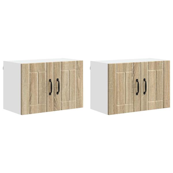 Küchenhängeschrank mit Regal 2 pcs Sonoma-Eiche 60 x 31 x 40 cm
