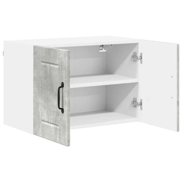 Küchenhängeschrank mit Regal 2 pcs Betongrau 60 x 31 x 40 cm