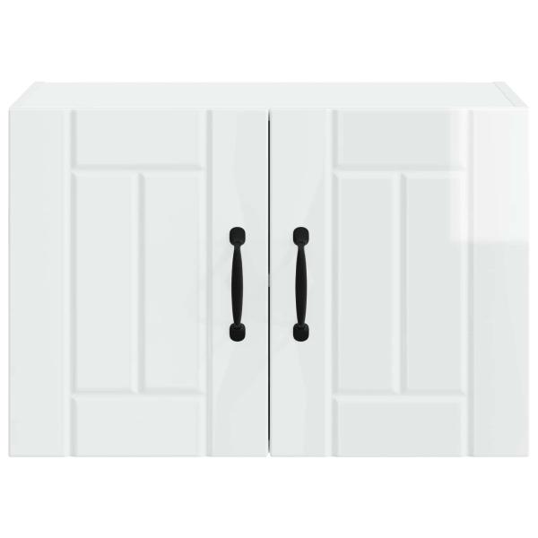 Küchenhängeschrank mit Tür 2 pcs Hochglanz-Weiß 60 x 31 x 40 cm