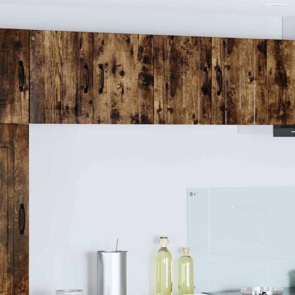 ARDEBO.de - Küchenhängeschrank mit Regal 2 pcs Räuchereiche 60 x 31 x 40 cm