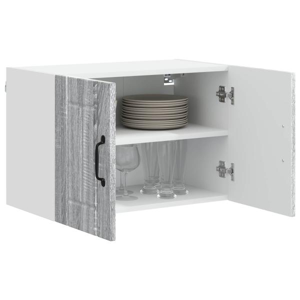 ARDEBO.de - Küchenhängeschrank mit Regal 2 pcs Grau Sonoma 60 x 31 x 40 cm
