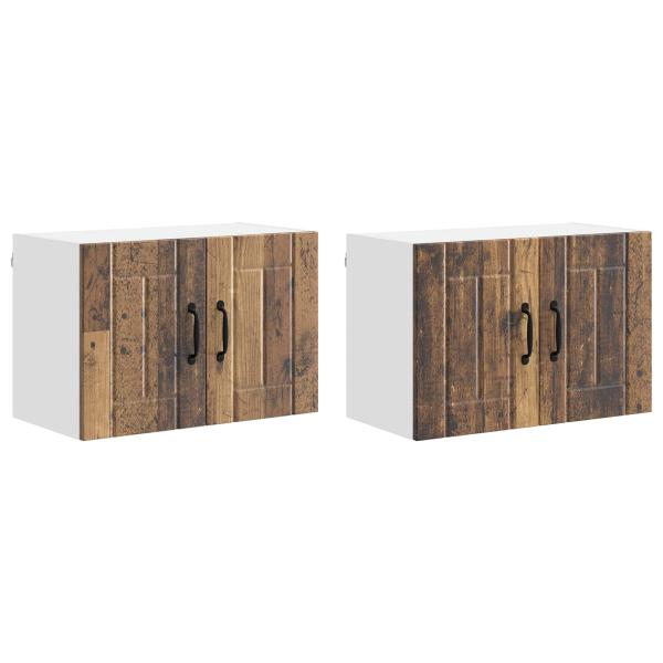 Küchenhängeschrank 2 pcs Altholz 60 x 31 x 40 cm Holzwerkstoff