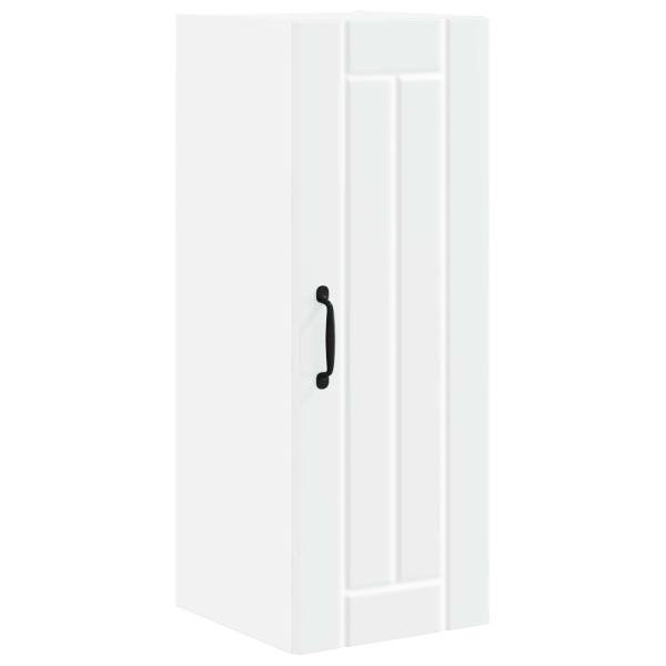 ARDEBO.de - Küchenhängeschrank mit Regal Weiß 30 x 31 x 80 cm Holzwerkstoff