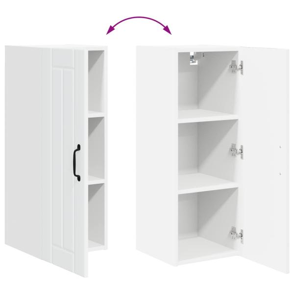 Küchenhängeschrank mit Regal Weiß 30 x 31 x 80 cm Holzwerkstoff