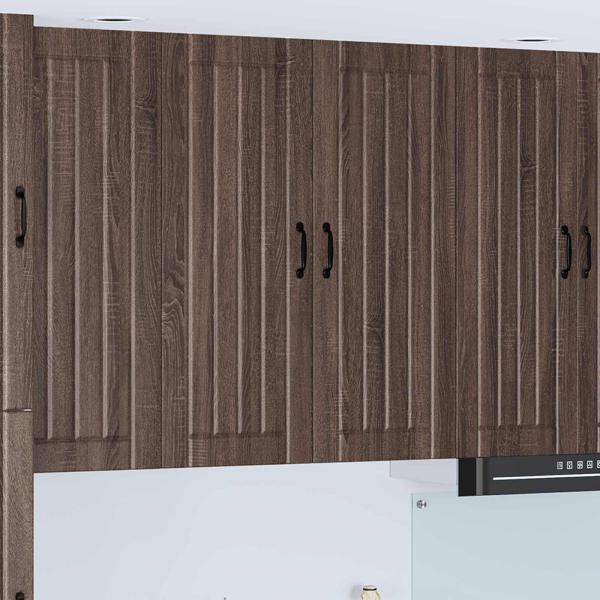 ARDEBO.de - Küchenhängeschrank mit Tür Braun Eichen-Optik 80 x 31 x 100 cm