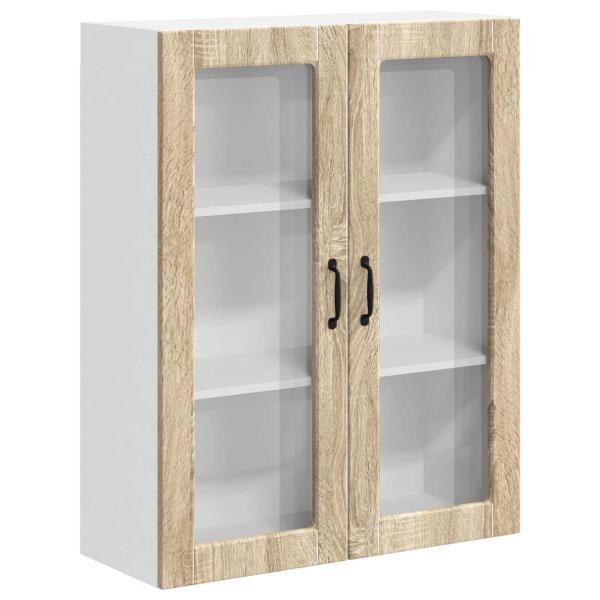 Wandglas-Schrank LUCCA Sonoma-Eiche 80 x 31 x 100 cm