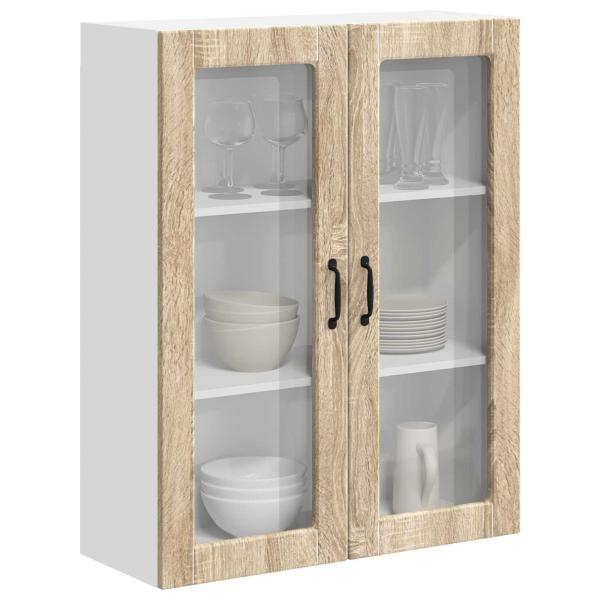 Wandglas-Schrank LUCCA Sonoma-Eiche 80 x 31 x 100 cm