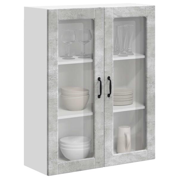 Küchenhängeschrank Betongrau 80 x 31 x 100 cm Holzwerkstoff