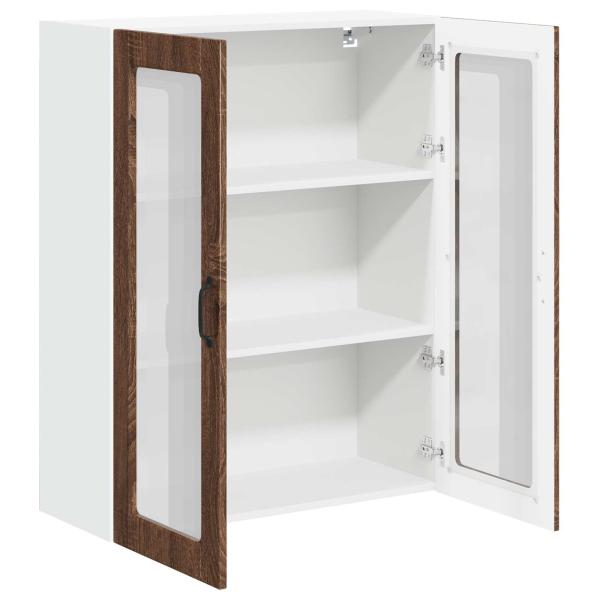 Küchenhängeschrank mit Tür Braun Eichen-Optik 80 x 31 x 100 cm