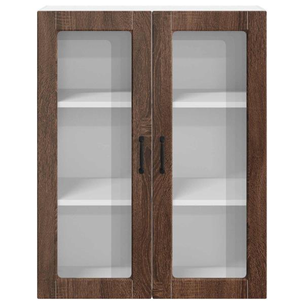 Küchenhängeschrank mit Tür Braun Eichen-Optik 80 x 31 x 100 cm