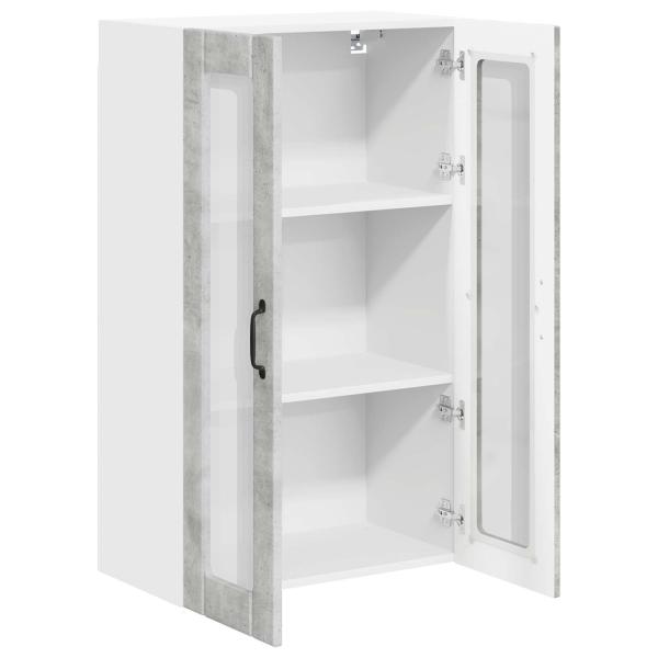ARDEBO.de - Küchenhängeschrank Betongrau 60 x 31 x 100 cm Holzwerkstoff