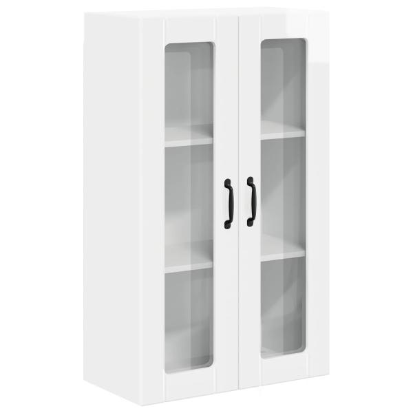 ARDEBO.de - Küchenhängeschrank mit Regal Hochglanz-Weiß 60 x 31 x 100 cm