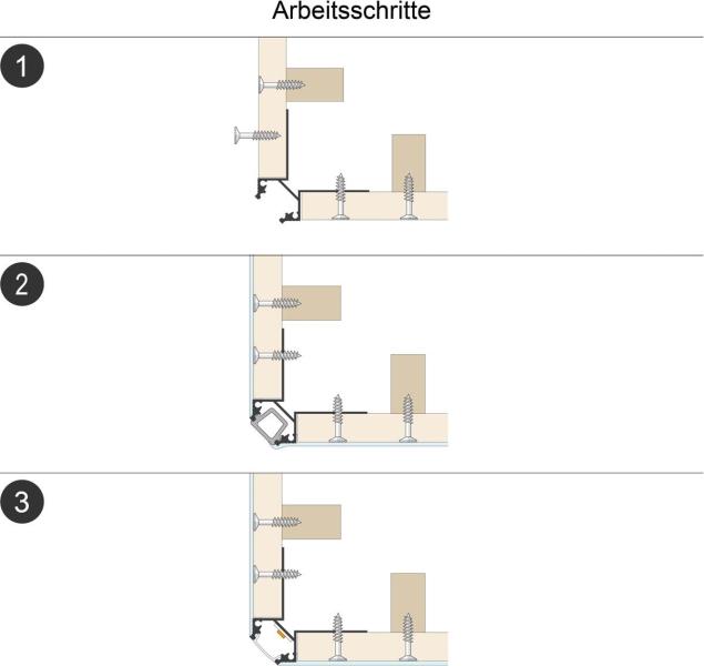 EVN APTB-Serie Alu Trockenbauprofil mit Abdeckung, 300cm (APTB4AM300)