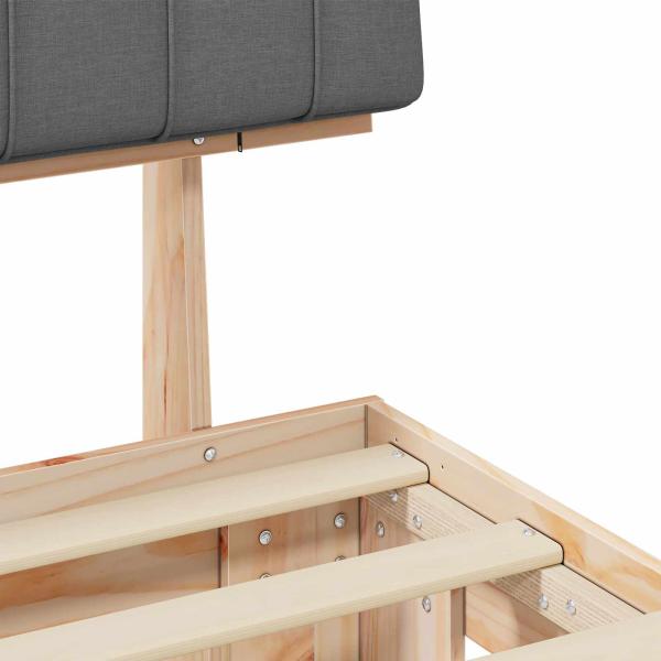 Bettgestell mit gepolstertem Kopfteil Hellgrau 180 x 200 cm