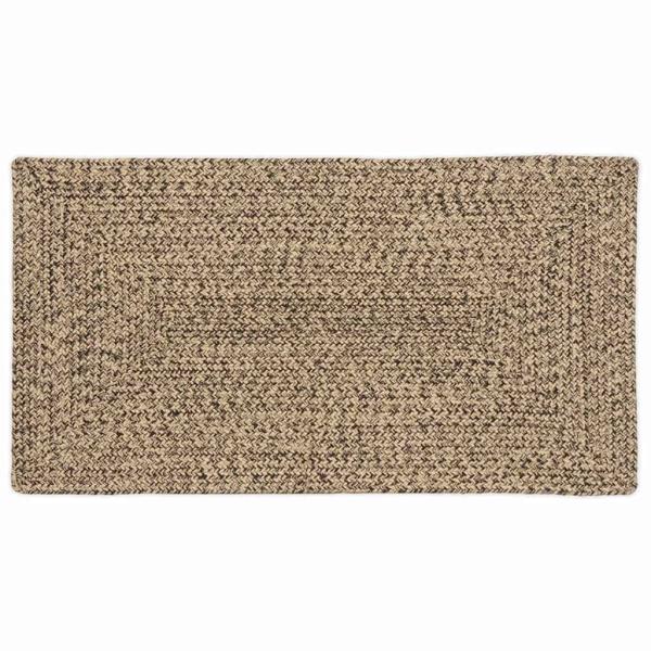 ARDEBO.de - Teppich Geflecht Natur und Schwarz 60 x 110 cm Jute
