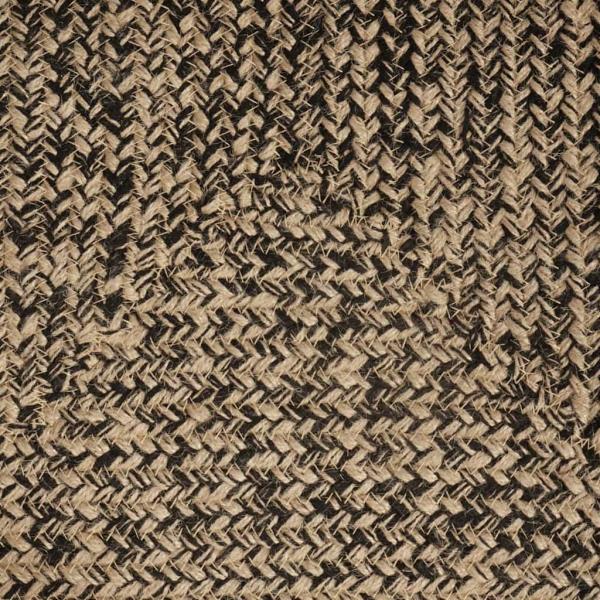 Teppich Geflecht Natur und Schwarz 60 x 200 cm Jute