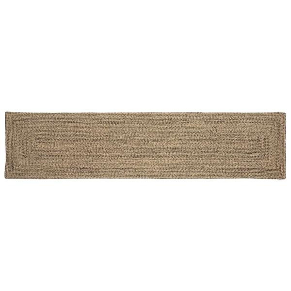 ARDEBO.de - Teppich Geflecht Natur und Schwarz 60 x 300 cm Jute