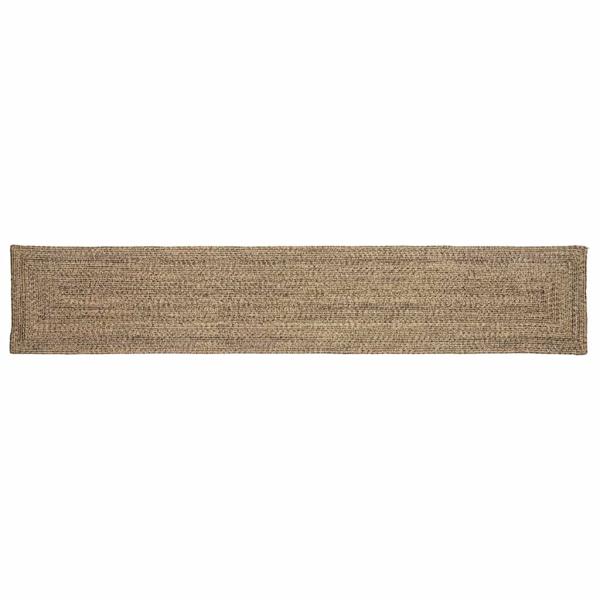 ARDEBO.de - Teppich Geflecht Natur und Schwarz 80 x 400 cm Jute