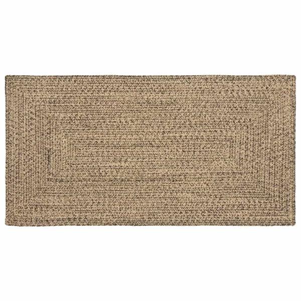 ARDEBO.de - Teppich Geflecht Natur und Schwarz 100 x 200 cm Jute