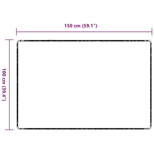 Teppichläufer Anthrazit 100 x 150 cm 100% Polypropylen