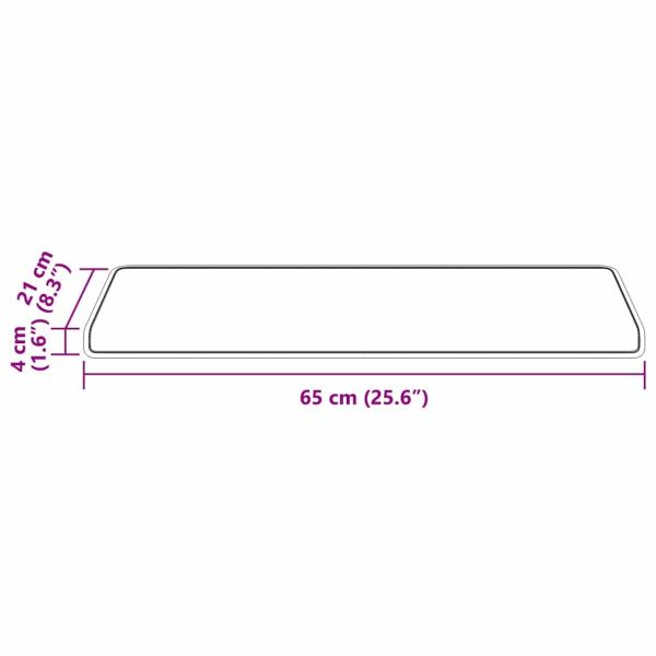 Selbstklebende Treppenschoner 15 pcs Braun 65 x 21 x 4 cm