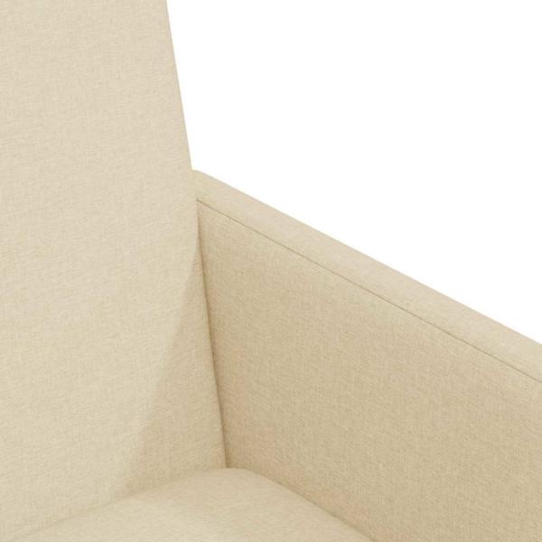 Esszimmerstühle mit Rollen 2 Stk. Stoff Creme 57 x 66 x 94 cm