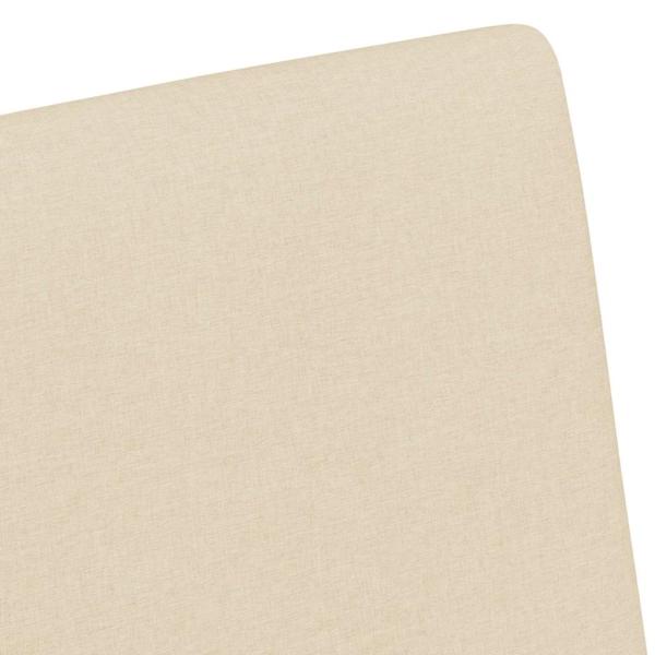 Esszimmerstühle mit Rollen 2 Stk. Stoff Creme 57 x 66 x 94 cm