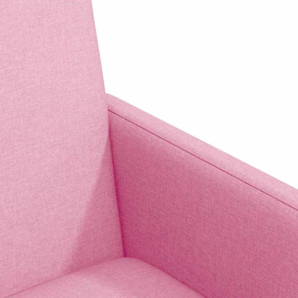 Esszimmerstühle mit Rädern 2 pcs Rosa 57 x 66 x 94 cm Stoff
