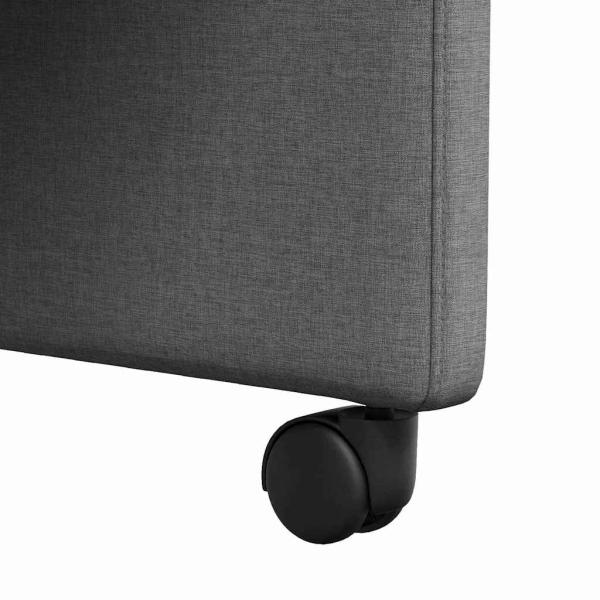 Esszimmerstühle 2 pcs Dunkelgrau 58 x 65 x 94 cm Stoff