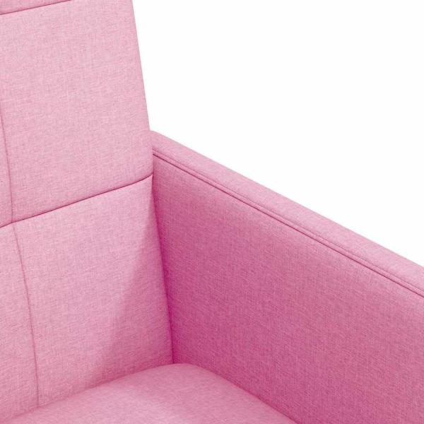 Esszimmerstühle mit Rädern 2 pcs Rosa 58 x 65 x 94 cm Stoff